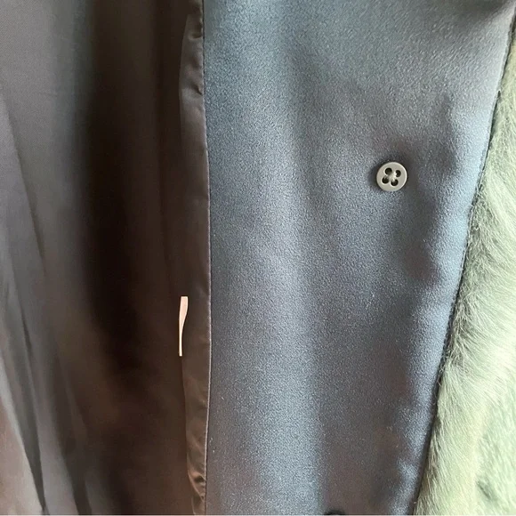 Babaton Fritz Faux Fur Jacket Size M Emerald Green Vegan Chubby Coat Cabincore - Picture 9 of 15